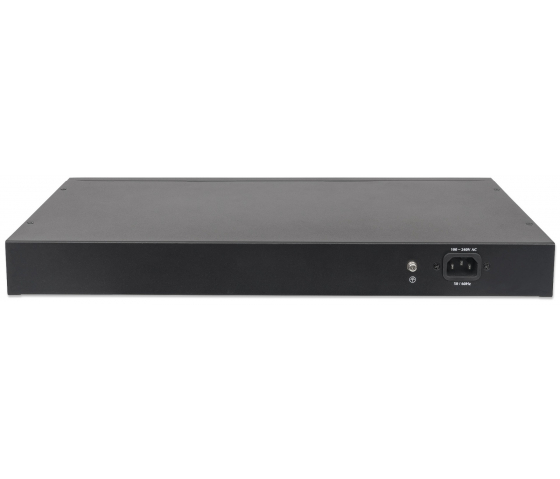 24-Port Gigabit Ethernet Web-Managed PoE+ Switch mit 2 SFP-Ports - 370W PoE, Rackmount