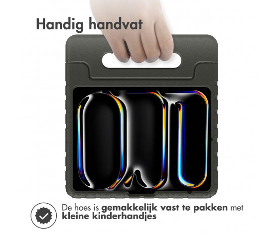 KidsCase tablethoes met handvat voor iPad Pro 13 inch (2024) - Zwart