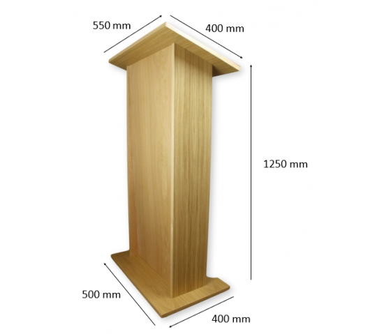 Holz Rednerpult Rhea - Farbe Nussbaum