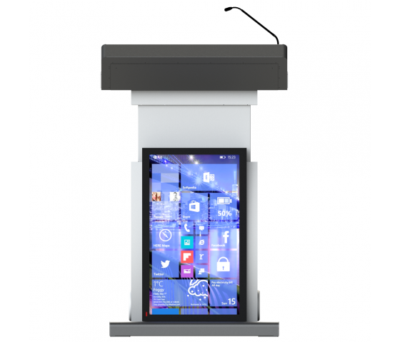 Height adjustable digital lectern Rome