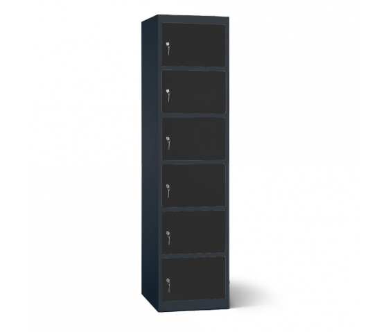 Accu's & Mobiele apparaten oplaadlocker - 6 compartimenten