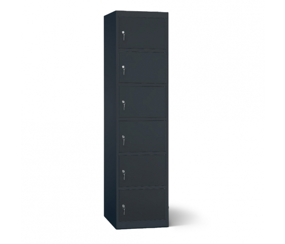 Accu's & Mobiele apparaten oplaadlocker - 6 compartimenten