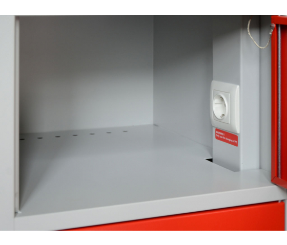 Accu's & Mobiele apparaten oplaadlocker - 6 compartimenten