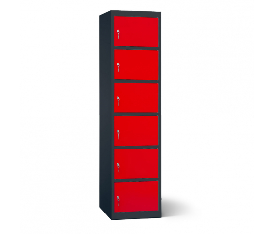 Accu's & Mobiele apparaten oplaadlocker - 6 compartimenten