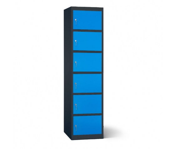 Accu's & Mobiele apparaten oplaadlocker - 6 compartimenten
