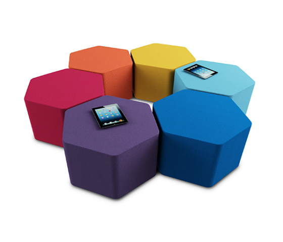 Asiento hexagonal Hex Soft Seating Junior 35cm de altura