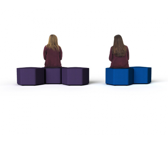 Hex Soft Seating hexagonal seat Junior 35cm high