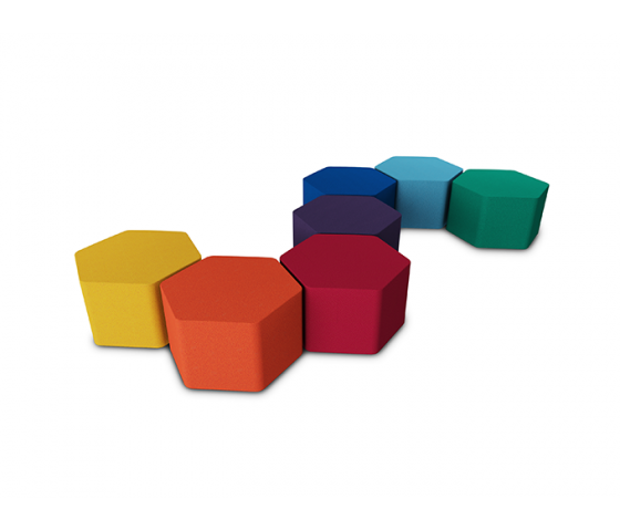 Hex Soft Seating hexagonal seat Junior 35cm high