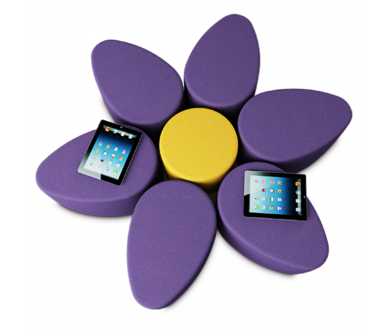Soft Seating flower petal seat Junior 35 cm high