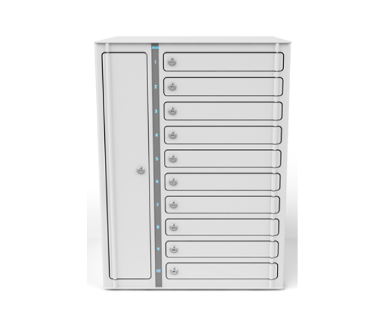 Zioxi Volt bay Chromebook charging locker VCB1-10S-M-CP for 10 Chromebooks up to 14 inch - combination lock - socket block