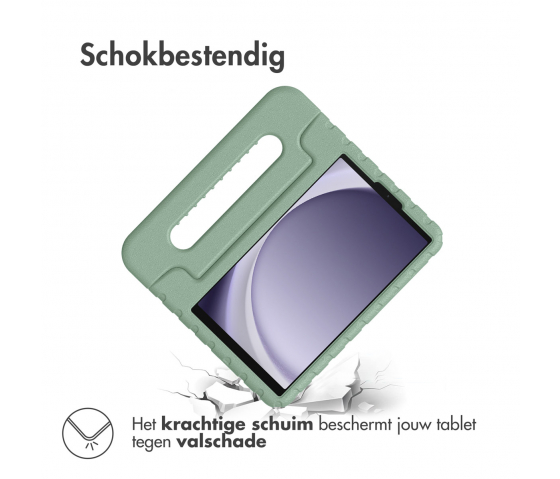 KidsCase tablethoes met handvat voor Samsung Galaxy Tab A9 8.7 inch - Olijfgroen
