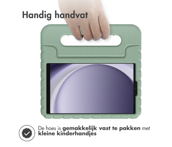 KidsCase tablethoes met handvat voor Samsung Galaxy Tab A9 8.7 inch - Olijfgroen