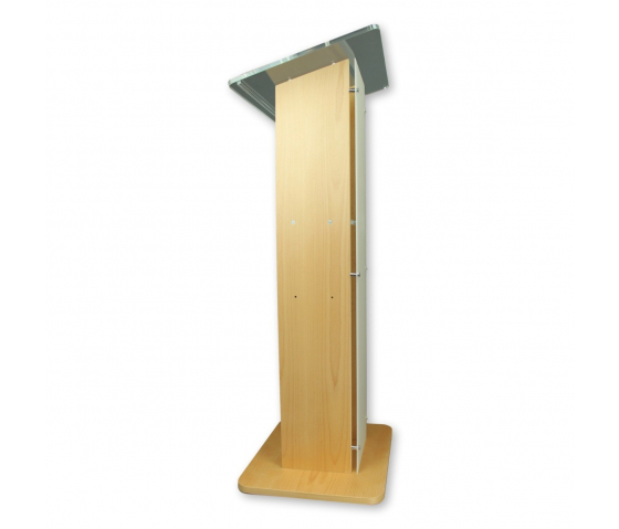 Acrylic/wood lectern Sapphire – oak colour