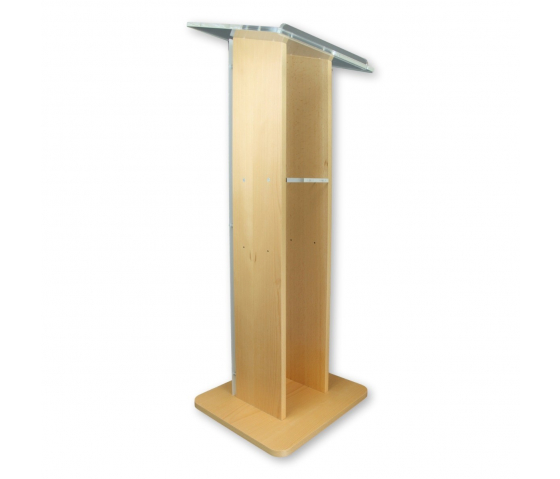 Acrylic/wood lectern Sapphire – oak colour