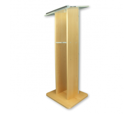 Acrylic/wood lectern Sapphire – oak colour