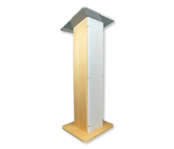 Acrylic/wood lectern Sapphire – oak colour