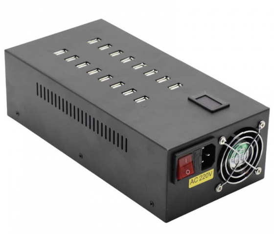 16 portar USB-A 12W laddningshubb för skrivbordet