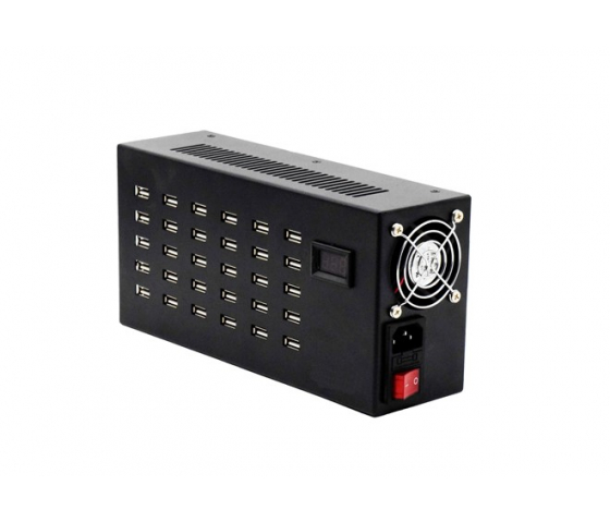 30 ports USB-A 10W desktop laad hub - LED indicators