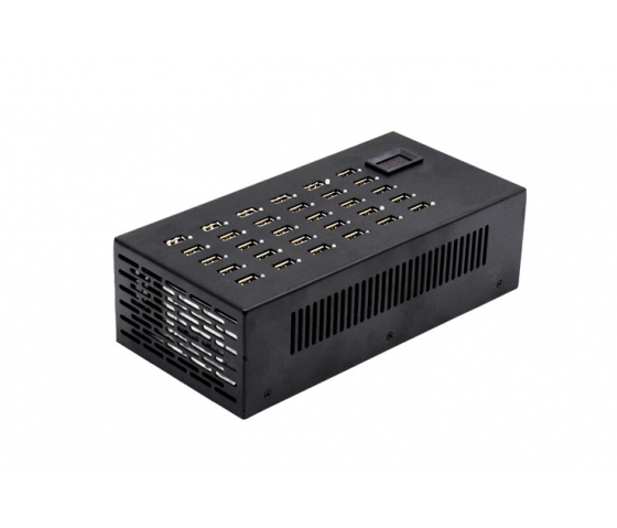 30 ports USB-A 10W desktop laad hub - LED indicators