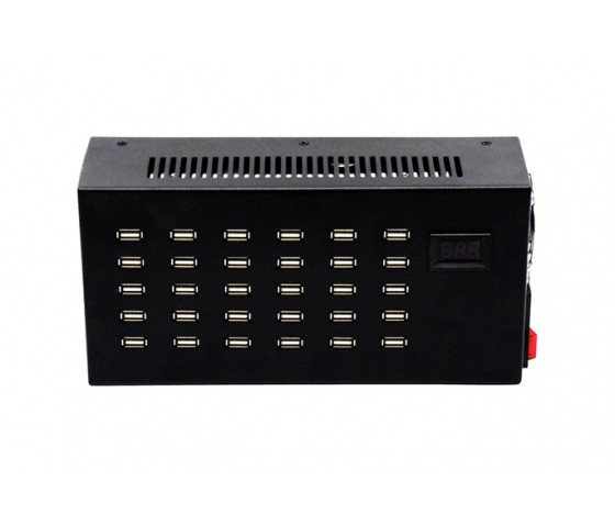 Concentrador de carga de sobremesa de 30 puertos USB-A 10 W - Indicadores LED