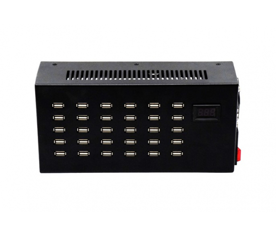 30 portar USB-A 10W laddningshubb - LED-indikatorer