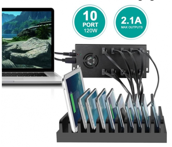 10 Ports USB-A USB 3.0 10W Lade- und Synchronisations-Hub