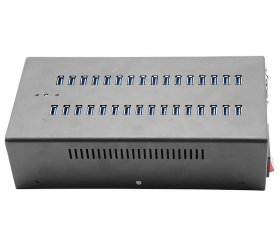 32 ports USB-A 2.0 10W charge & sync hub