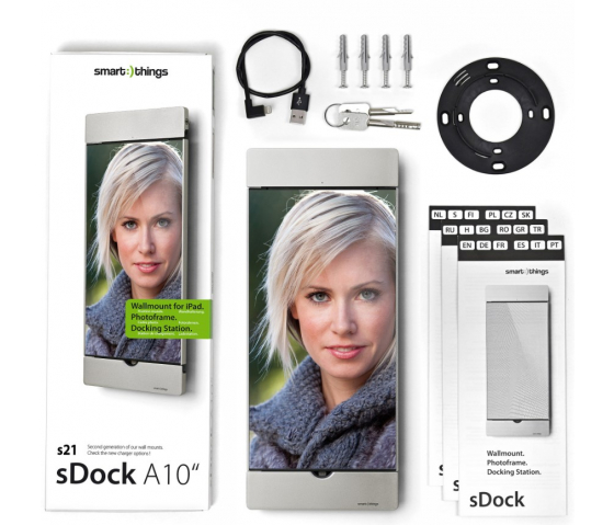 Supporto a parete per iPad sDock mini - argento