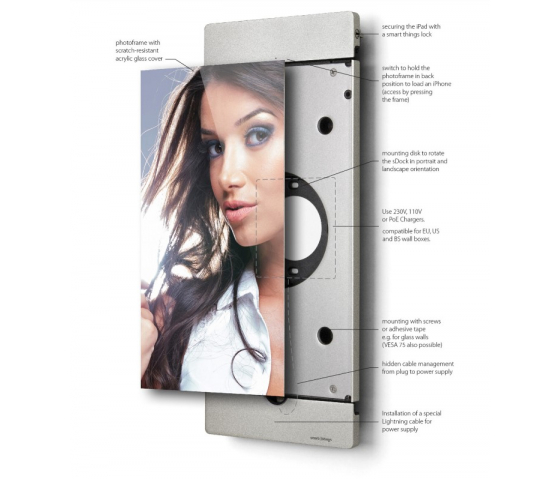 iPad & Iphone wall holder sDock Air - black