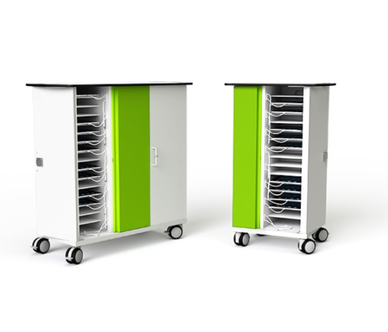 Zioxi charge & sync tablet cart for 16 or 32 iPads and tablets to 11 inch