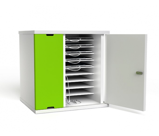 Charge & Sync cabinet Zioxi SYNCC-TB-10-R for 10 iPads up to 11 inches - RFID lock