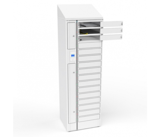 BYOD Volt AC & USB-C oplaadlocker VLSB-16S-MAC-O voor 16 apparaten tot 17 inch - RFID slot + Web control