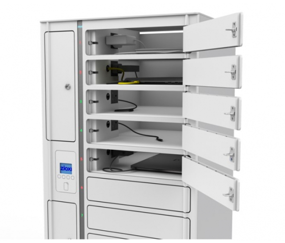 Szafka ładująca BYOD Volt 1:1 VLSB-16S-M-O dla 16 urządzeń do 17 cali - blokada RFID + kontrola internetowa