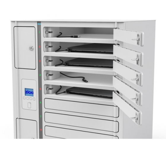 Laptop Volt 1:1 USB-C charging locker VLS1-16S-UC-O# including USB-C cables for 16 laptops to 17 inch - RFID lock + Web control