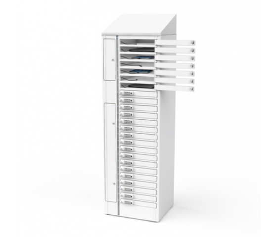 Laptop Volt 1:1 USB-C charging locker VLS1-24S-UC-K# including USB-C cables for 24 laptops to 17 inch - key lock