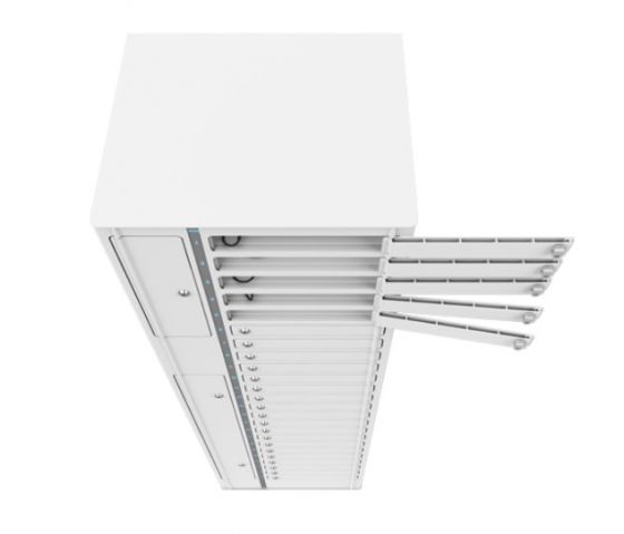 Laptop Volt 1:1 USB-C charging locker VLS1-24S-UC-K# including USB-C cables for 24 laptops to 17 inch - key lock