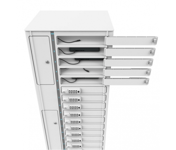 iPad Volt 1:1 USB-A charging locker VTB1-24S-UA-K& including Lightning cables for 24 iPads & tablets - key lock