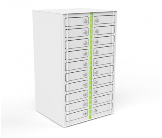 Smartphone Volt 1:1 USB-A charging locker VSP1-20W-UA-K% including 3-in-1 cables for 20 smartphones - key lock