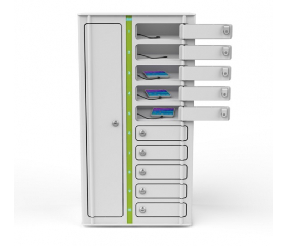 Smartphone Volt 1:1 USB-A charging locker VSP1-10S-UA-K% including 3-in-1 cables for 10 smartphones - key lock