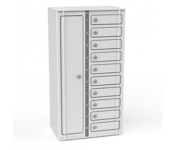 Smartphone Volt 1:1 USB-A charging locker VSP1-10S-UA-K% including 3-in-1 cables for 10 smartphones - key lock