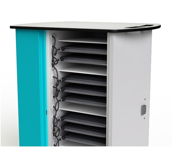Zioxi oplaadkast voor 16 laptops tot 16 inch - Opladen via USB-C - CHRGCUC-LS-16-R - RFID slot