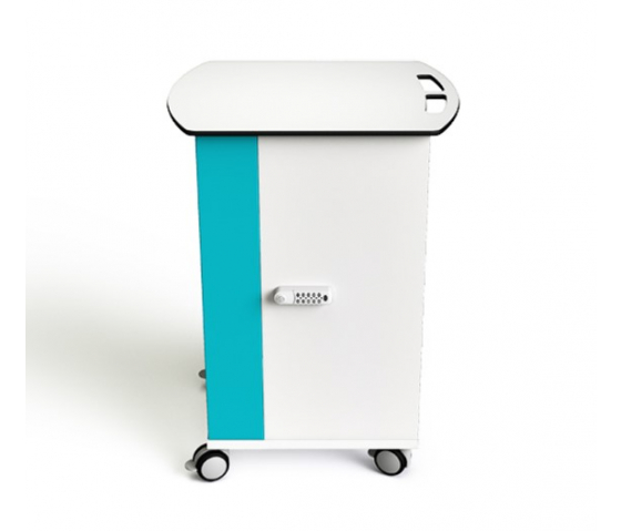 Carrello di ricarica USB-C per laptop con cavi Zioxi CHRGTUC-LS-16-R# per 16 computer portatili fino a 16 pollici - Blocco RFID