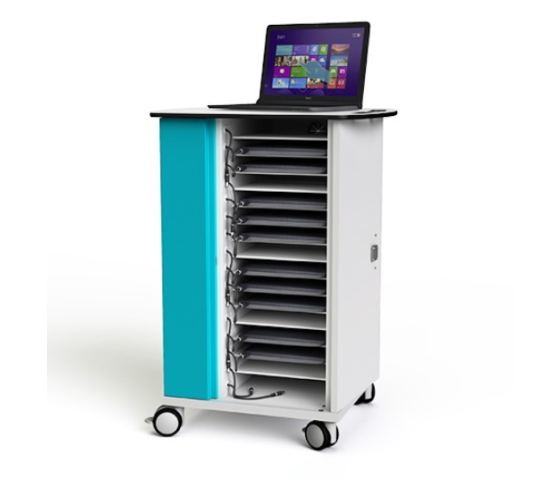 USB-C laptop cart Zioxi CHRGTUC-LS-16-C without cables for 16 Laptops to 16 inch - digital code lock