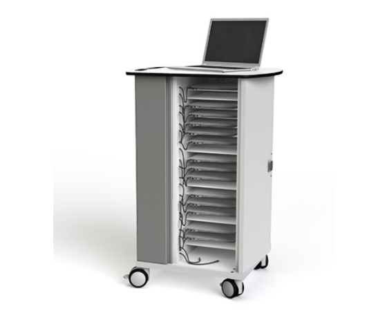 Zioxi charging cart for 20 Chromebooks and Mobile devices to 14 inch - RFID lock