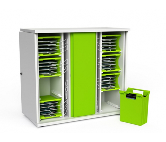 iPad charging cabinet with baskets CHRGC-TBB-32-K for 32 iPad & tablets - key lock