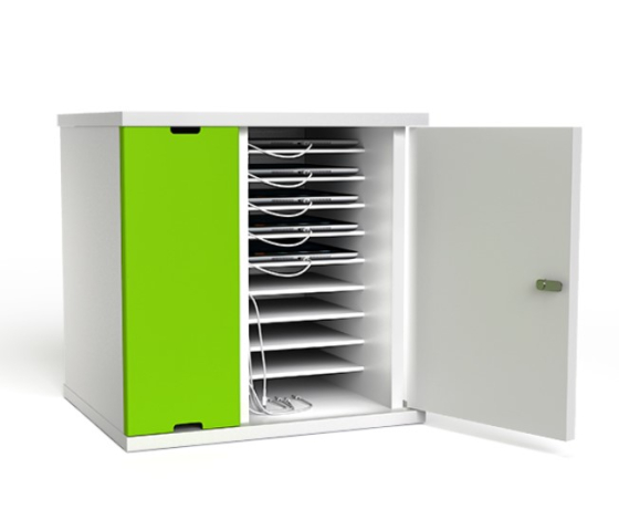 Zioxi charging cabinet for 10 iPads & tablets including pre-assembled USB-C cables - CHRGCUC-TB-10-C# - Digital Code Lock