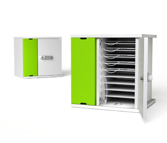 Zioxi charging cabinet for 10 iPads & tablets including pre-assembled USB-C cables - CHRGCUC-TB-10-C# - Digital Code Lock