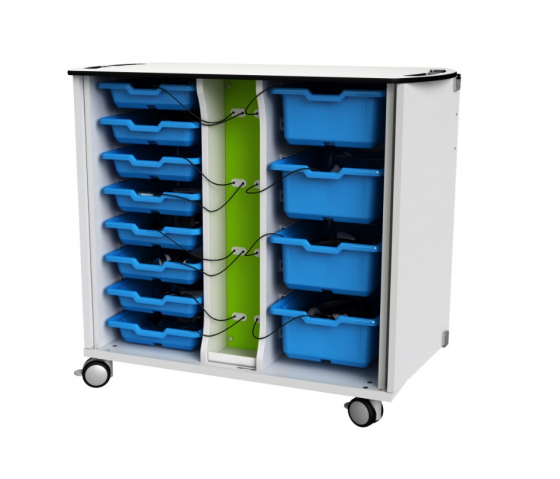 USB-A oplaadtrolley CHRGTUC-TR-16 voor 8 - 16 Gratnell trays - sleutelslot