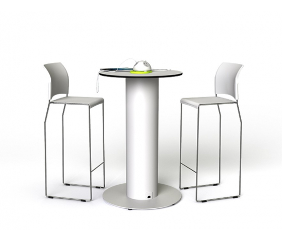 Uppladdningsbar cirkulär hubTable4 - 80 cm diameter - 2 uttag / 1x USB-A / 1x USB-C - 1200 Wh batterikapacitet