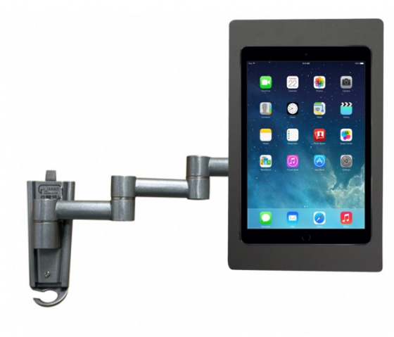 Flexibele iPad wandhouder 345 mm Fino voor iPad 10.2 & 10.5 – zwart